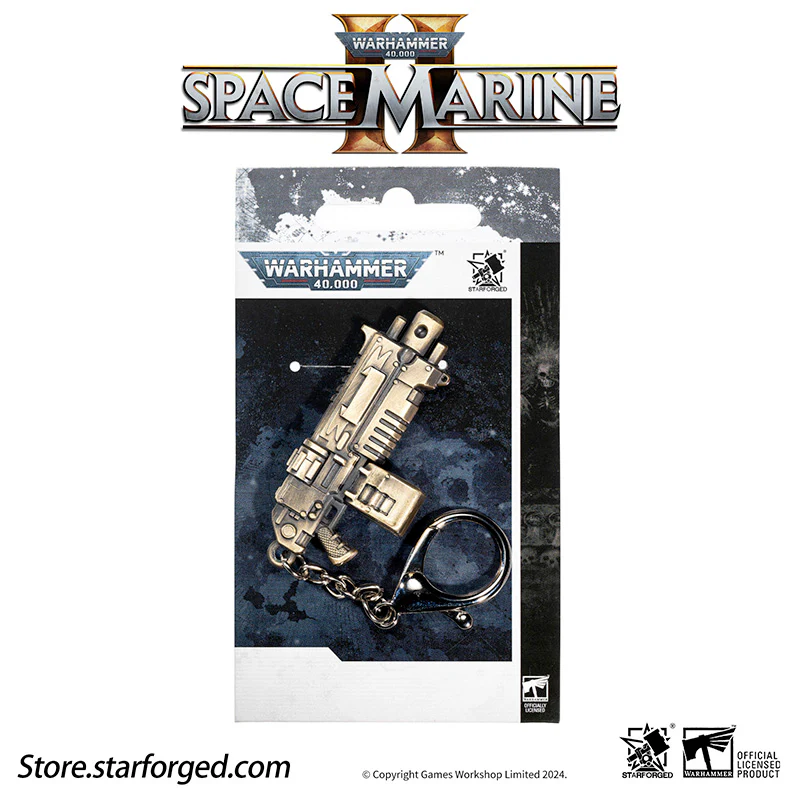 Starforged Warhammer 40K Space Marines Boltgun Keychain Space Marine 2 Weapon Pendant - Image 4