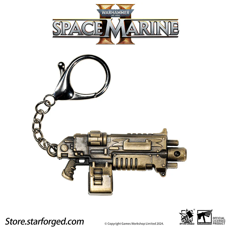 Starforged Warhammer 40K Space Marines Boltgun Keychain Space Marine 2 Weapon Pendant - Image 5