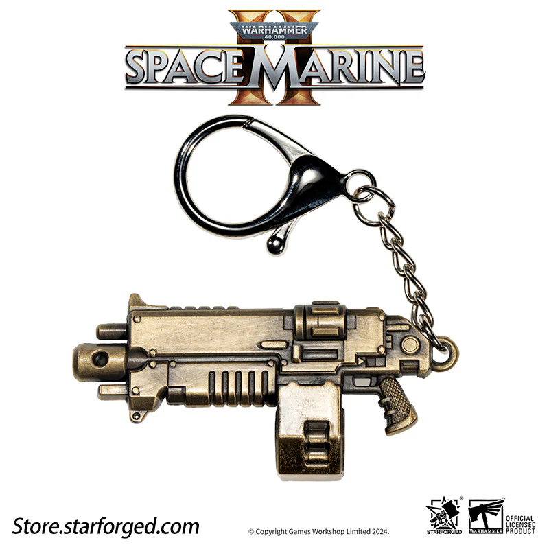 Starforged Warhammer 40K Space Marines Boltgun Keychain Space Marine 2 Weapon Pendant - Image 6