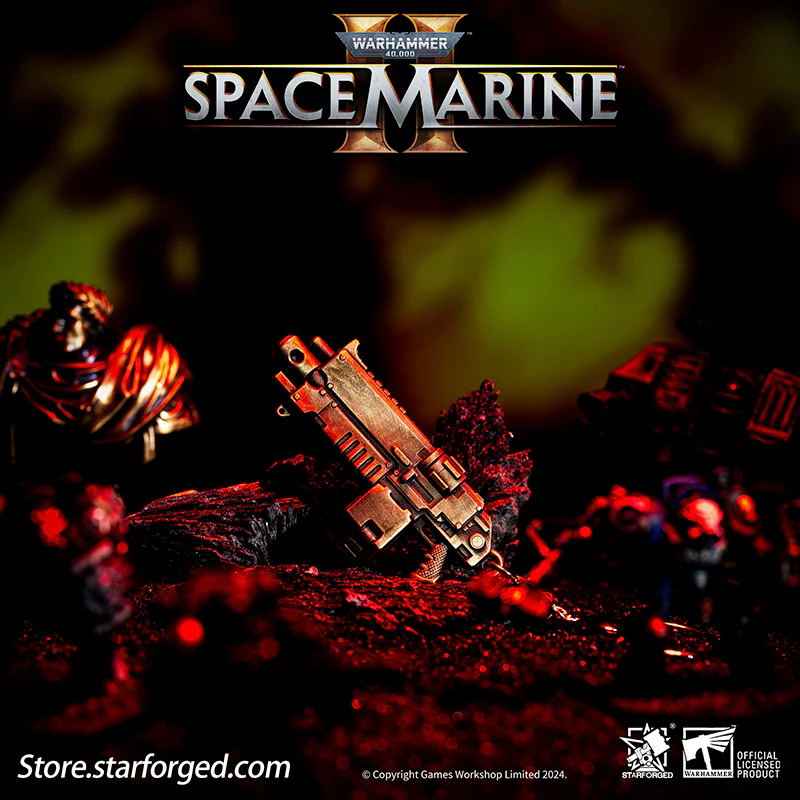 Starforged Warhammer 40K Space Marines Boltgun Keychain Space Marine 2 Weapon Pendant - Image 8