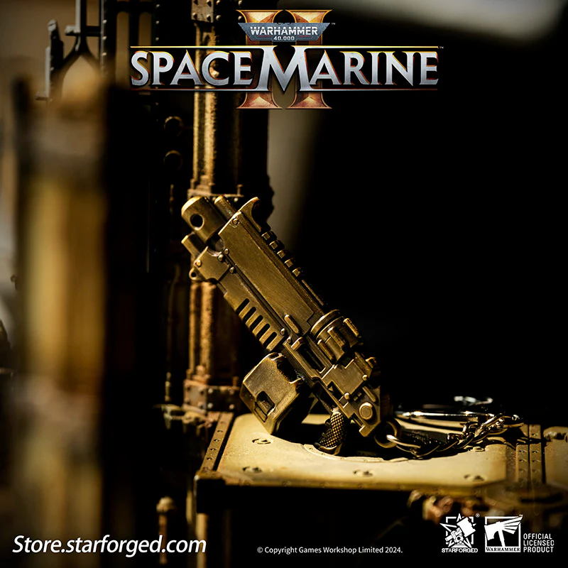Starforged Warhammer 40K Space Marines Boltgun Keychain Space Marine 2 Weapon Pendant - Image 9